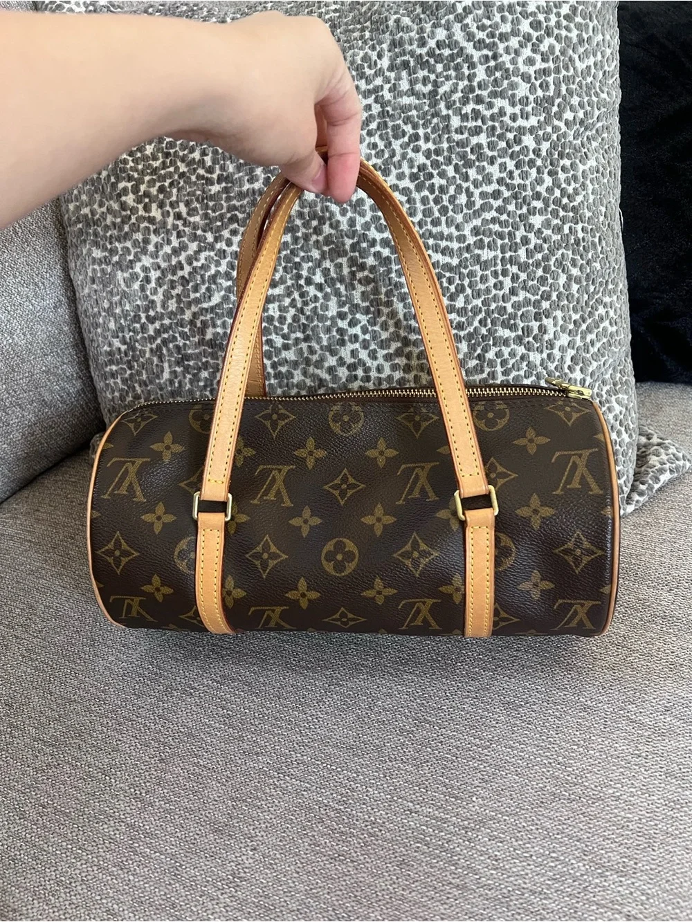 Louis Vuitton Monogram Papillon 26 Barrel Boston Bag